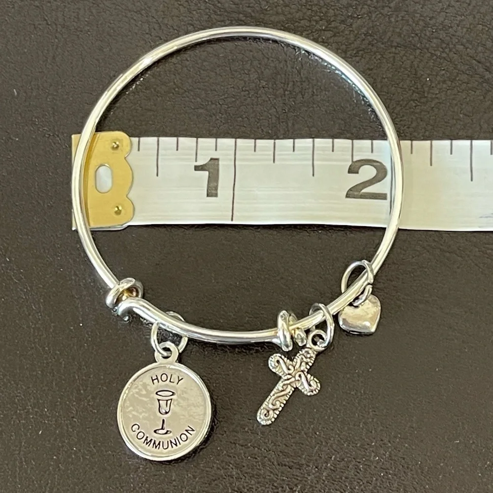 First Communion Bracelet with charms handmade NWOT